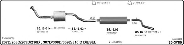 553000152 IMASAF Exhaust System