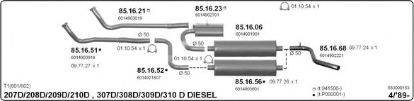 553000153 IMASAF Exhaust System Exhaust System