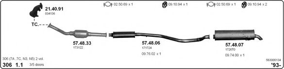 563000134 IMASAF Exhaust System Exhaust System
