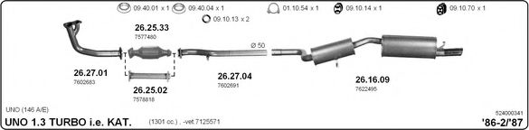 524000341 IMASAF Exhaust System