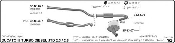 524000088 IMASAF Exhaust System