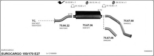 539000035 IMASAF Exhaust System Exhaust System