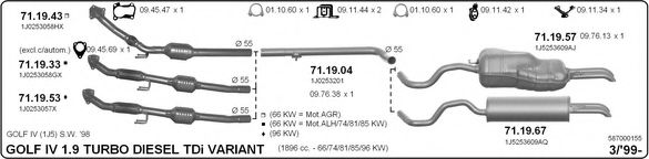 587000155 IMASAF Exhaust System