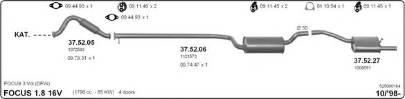 525000164 IMASAF Exhaust System Exhaust System