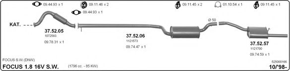 525000166 IMASAF Exhaust System Exhaust System