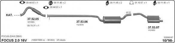 525000167 IMASAF Exhaust System