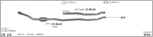 514000153 IMASAF Exhaust System Exhaust System