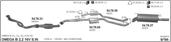 561000315 IMASAF Exhaust System Exhaust System