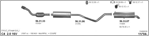 514000236 IMASAF Exhaust System Exhaust System