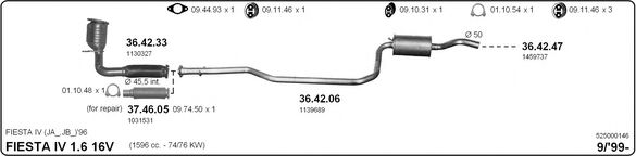 525000146 IMASAF Exhaust System Exhaust System