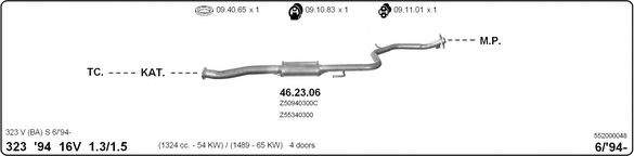 552000048 IMASAF Exhaust System Exhaust System