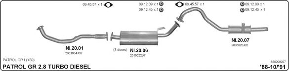 558000027 IMASAF Exhaust System Exhaust System