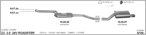 511000007 IMASAF Exhaust System