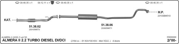 558000088 IMASAF Exhaust System