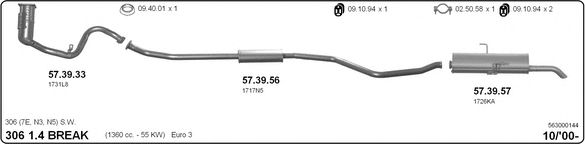 563000144 IMASAF Exhaust System Exhaust System