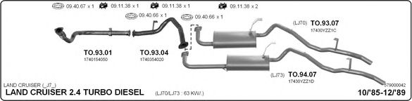 579000042 IMASAF Exhaust System Exhaust System