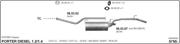 645000006 IMASAF Exhaust System Exhaust System