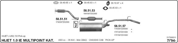 517000011 IMASAF Exhaust System Exhaust System
