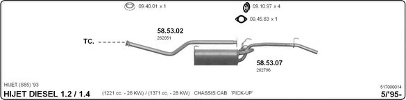 517000014 IMASAF Exhaust System