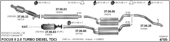 525000197 IMASAF Exhaust System