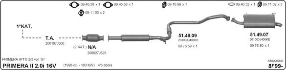 558000095 IMASAF Exhaust System Exhaust System
