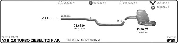 504000023 IMASAF Exhaust System