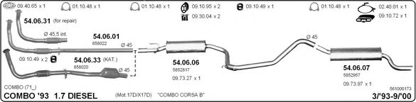 561000173 IMASAF Exhaust System