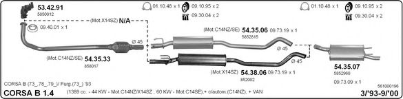 561000196 IMASAF Exhaust System