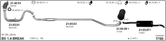 514000042 IMASAF Exhaust System
