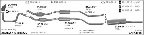 514000187 IMASAF Exhaust System