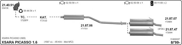 514000207 IMASAF Exhaust System