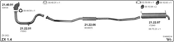 514000214 IMASAF Exhaust System