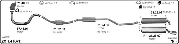 514000215 IMASAF Exhaust System
