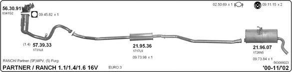 563000023 IMASAF Exhaust System