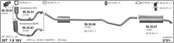 563000186 IMASAF Exhaust System