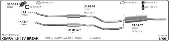 514000245 IMASAF Exhaust System Exhaust System