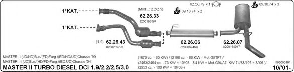 566000101 IMASAF Exhaust System Exhaust System