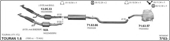 587000347 IMASAF Exhaust System