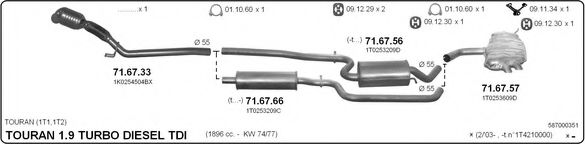 587000351 IMASAF Exhaust System Exhaust System