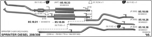 553000154 IMASAF Exhaust System Exhaust System