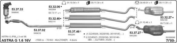 561000086 imasaf Exhaust System Exhaust System