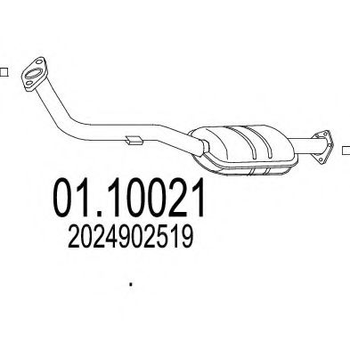 01.10021 MTS Front Silencer