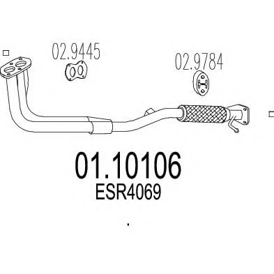 01.10106 MTS Exhaust System Exhaust Pipe