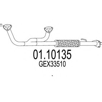 01.10135 MTS Exhaust System Exhaust Pipe