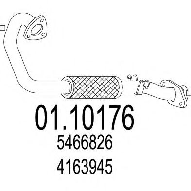 01.10176 MTS Exhaust System Exhaust Pipe