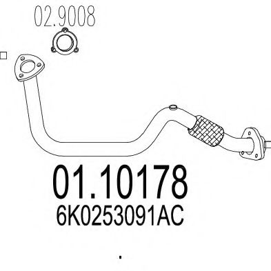 01.10178 MTS Exhaust System Exhaust Pipe
