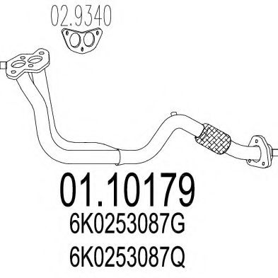 01.10179 MTS Exhaust System Exhaust Pipe