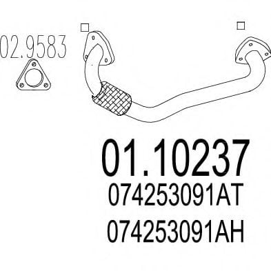 01.10237 MTS Exhaust System Exhaust Pipe