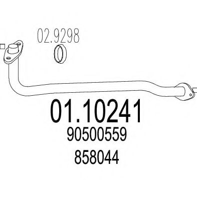 01.10241 MTS Exhaust System Exhaust Pipe