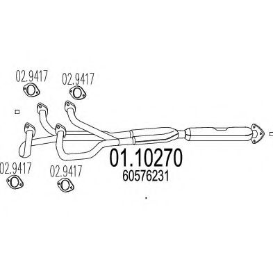 01.10270 MTS Exhaust System Exhaust Pipe